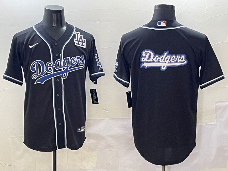Men Los Angeles Dodgers Blank Black Three generations Nike 2025 MLB Jersey style 17